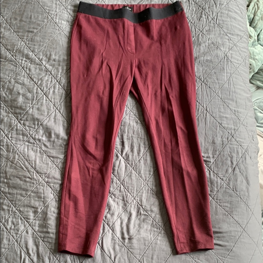 White House Black Market Maroon The Legging Pants